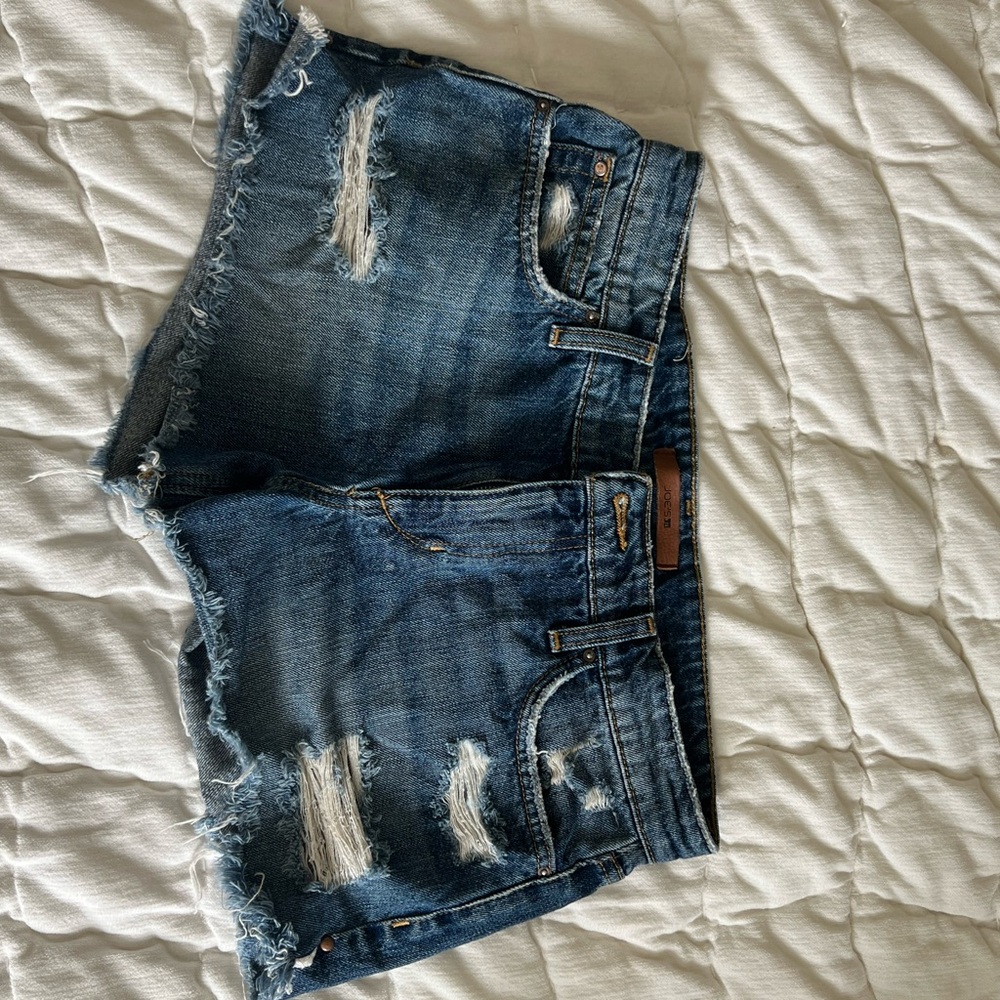 Joe's Jeans Blue Distressed Jean Shorts